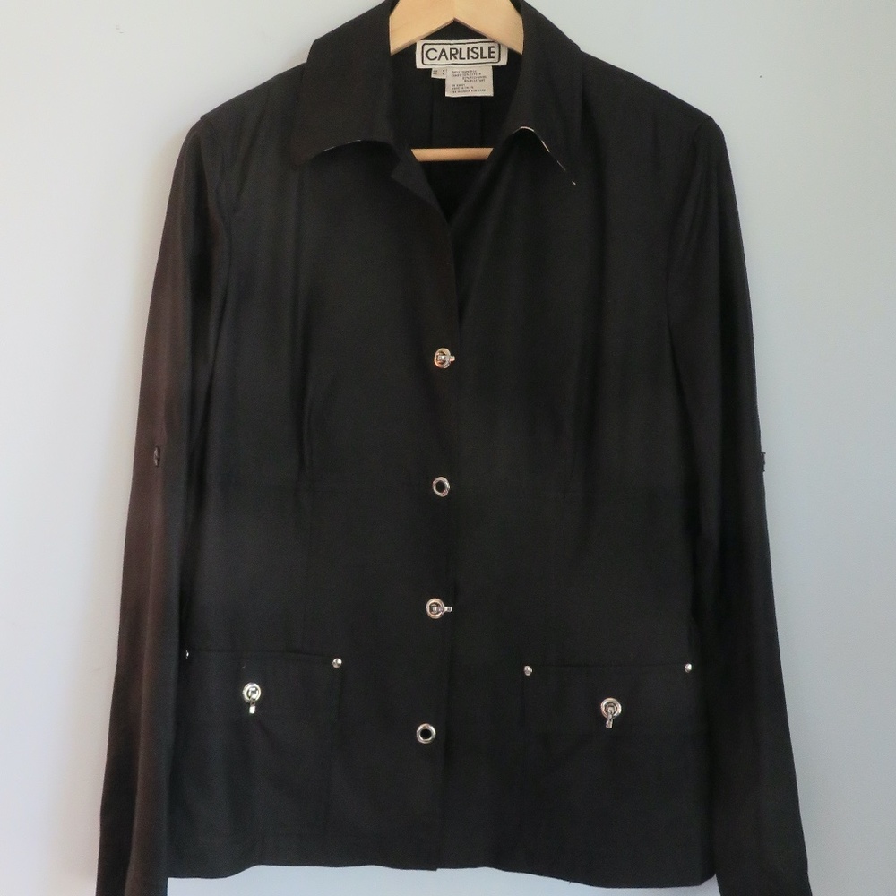 ❦ CARLISLE Vintage Silk Windbreaker Jacket ❦